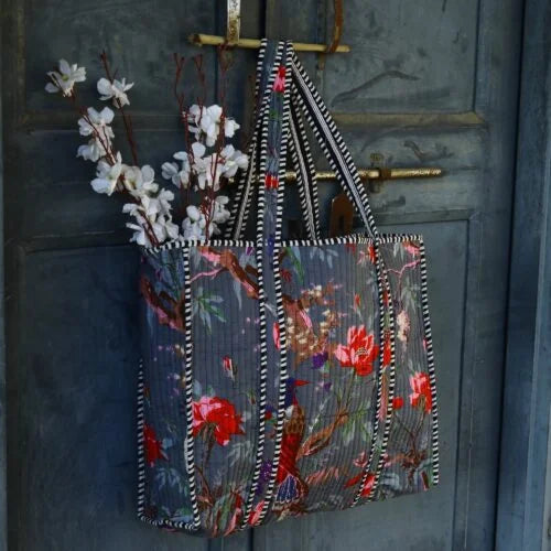 Charcoal Grey Cotton Tote Bag