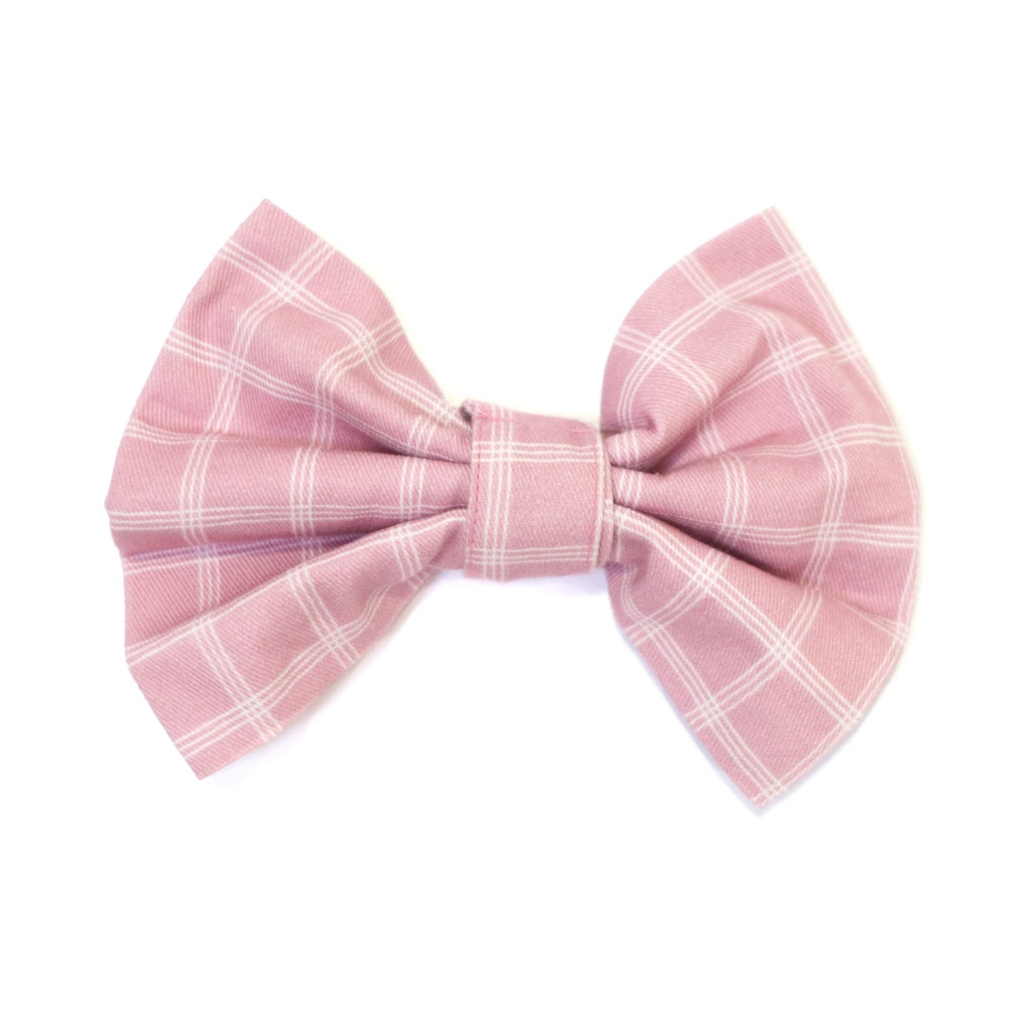 Rose Blossom Windowpane Classic Dog Bow Tie