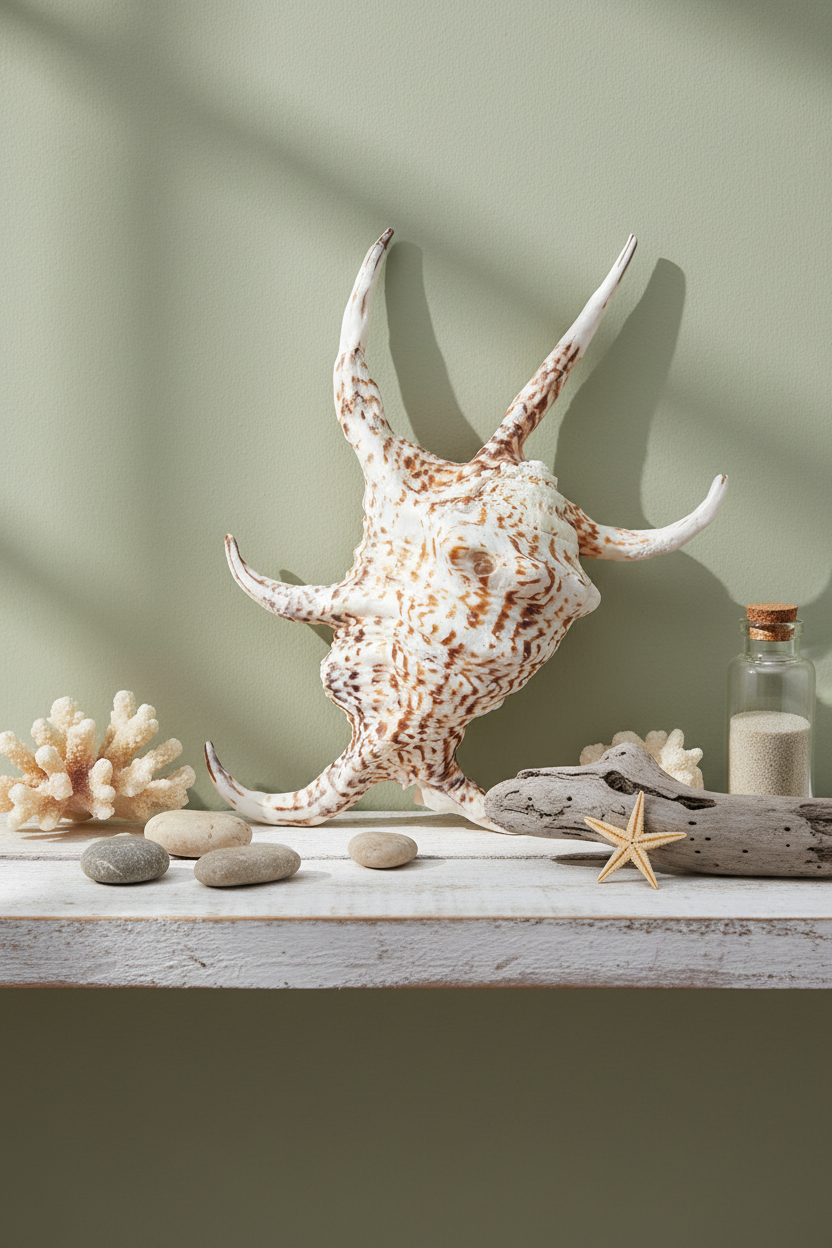 Large Rugosa Arthritic Spider Conch Display – Harpago arthriticus 9"