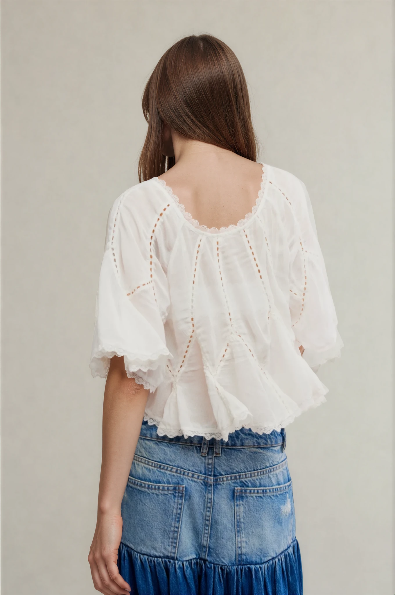 Michelle Blouse Clean Ivory