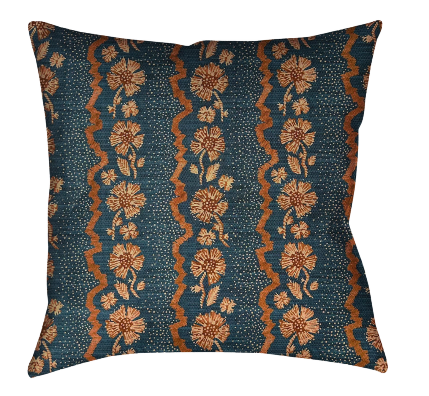 Andrews Floral Pillow Cover in Navy, Maresca Textiles