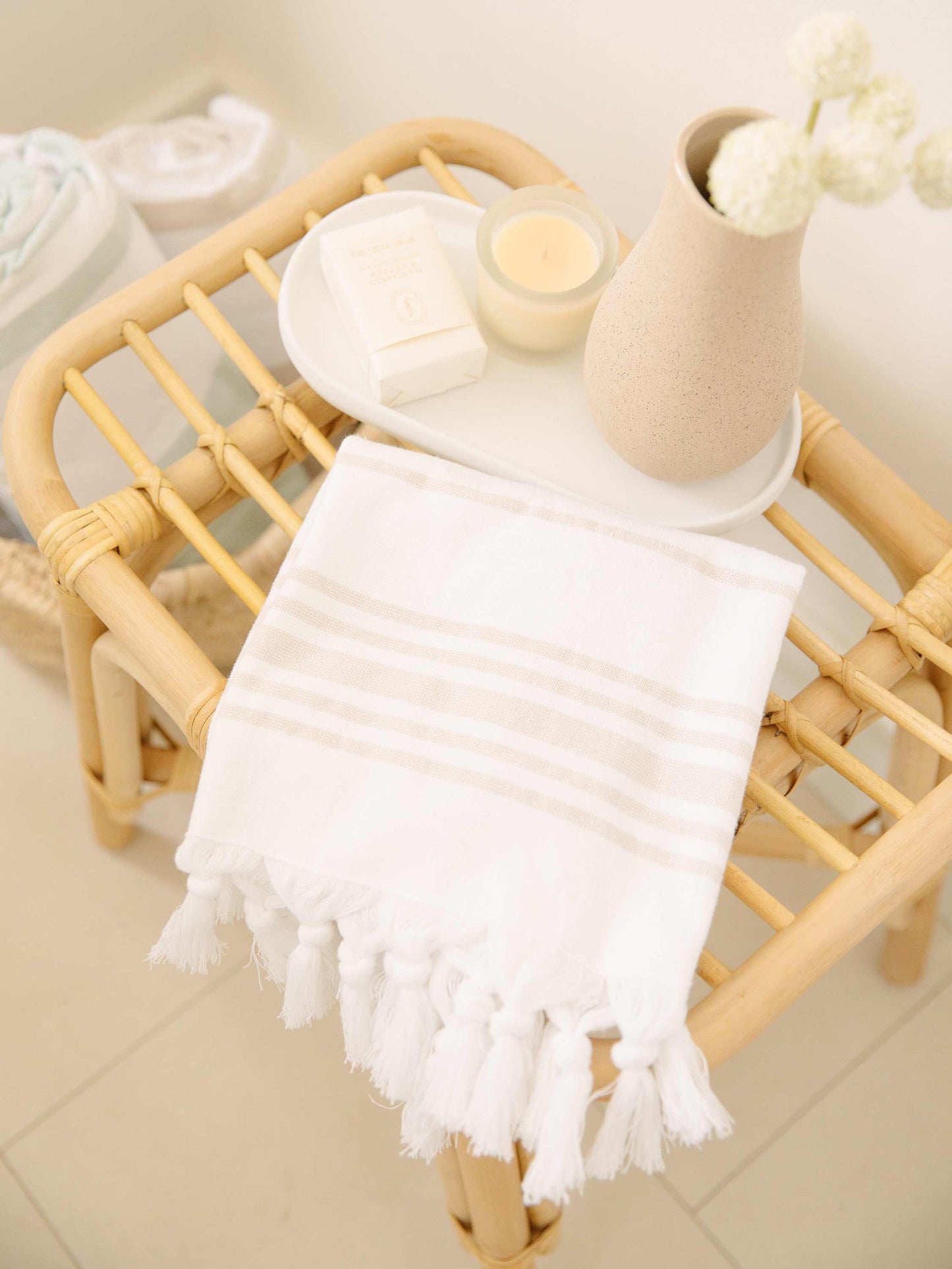 White Dune Classic Turkish Hand Towel