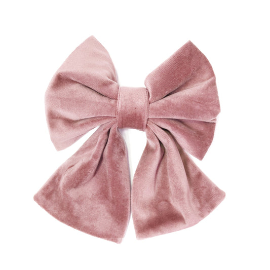 Velvet Rose Blossom Sailor Dog Bow