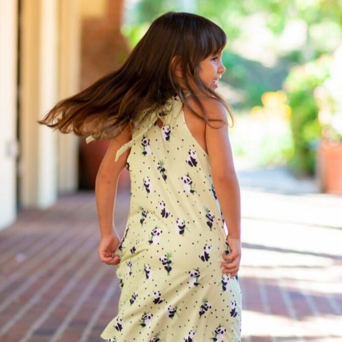 Tieback Dress - Panda Mint