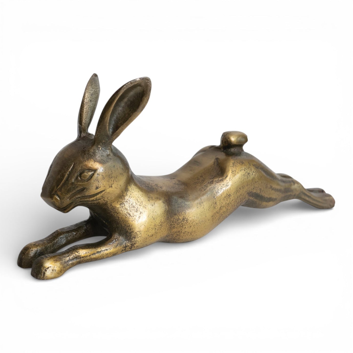 Antique Brass Finish Aluminum Rabbit Figurine