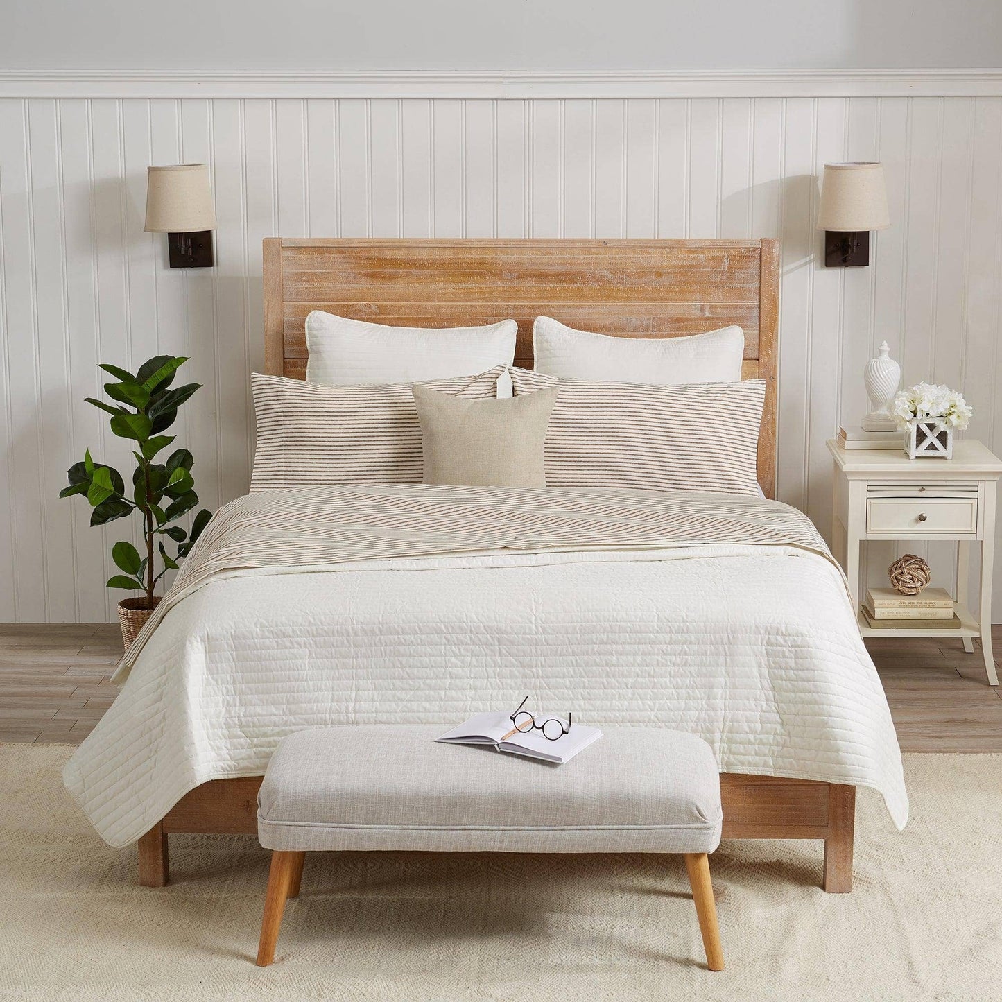 Striped Microfiber Sheet Set