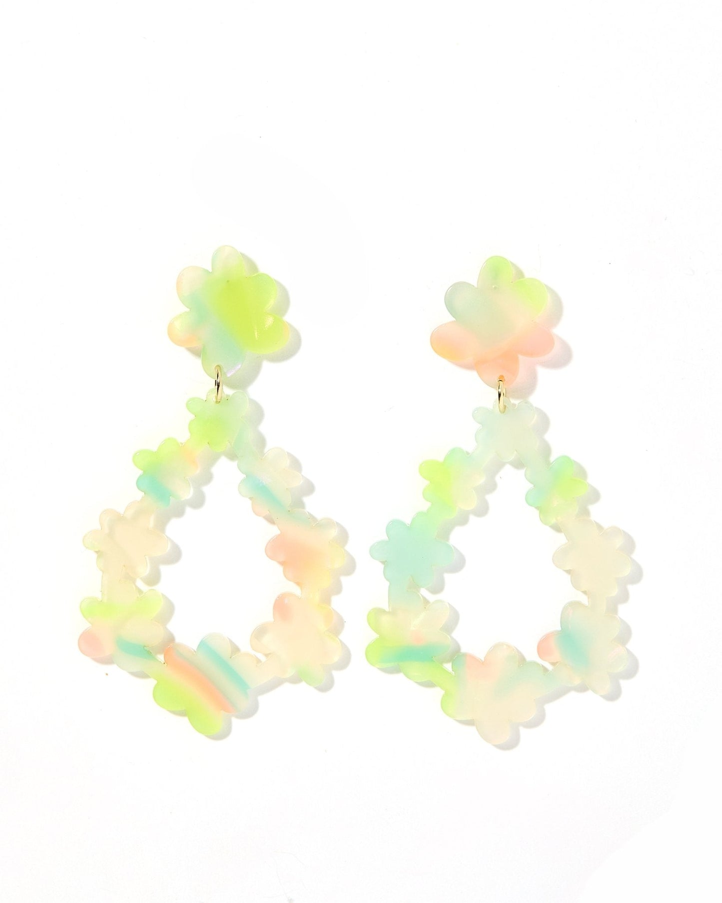 Bianca Statement Earrings - Neon Punch
