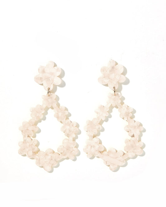 Bianca Statement Earrings - White Shell