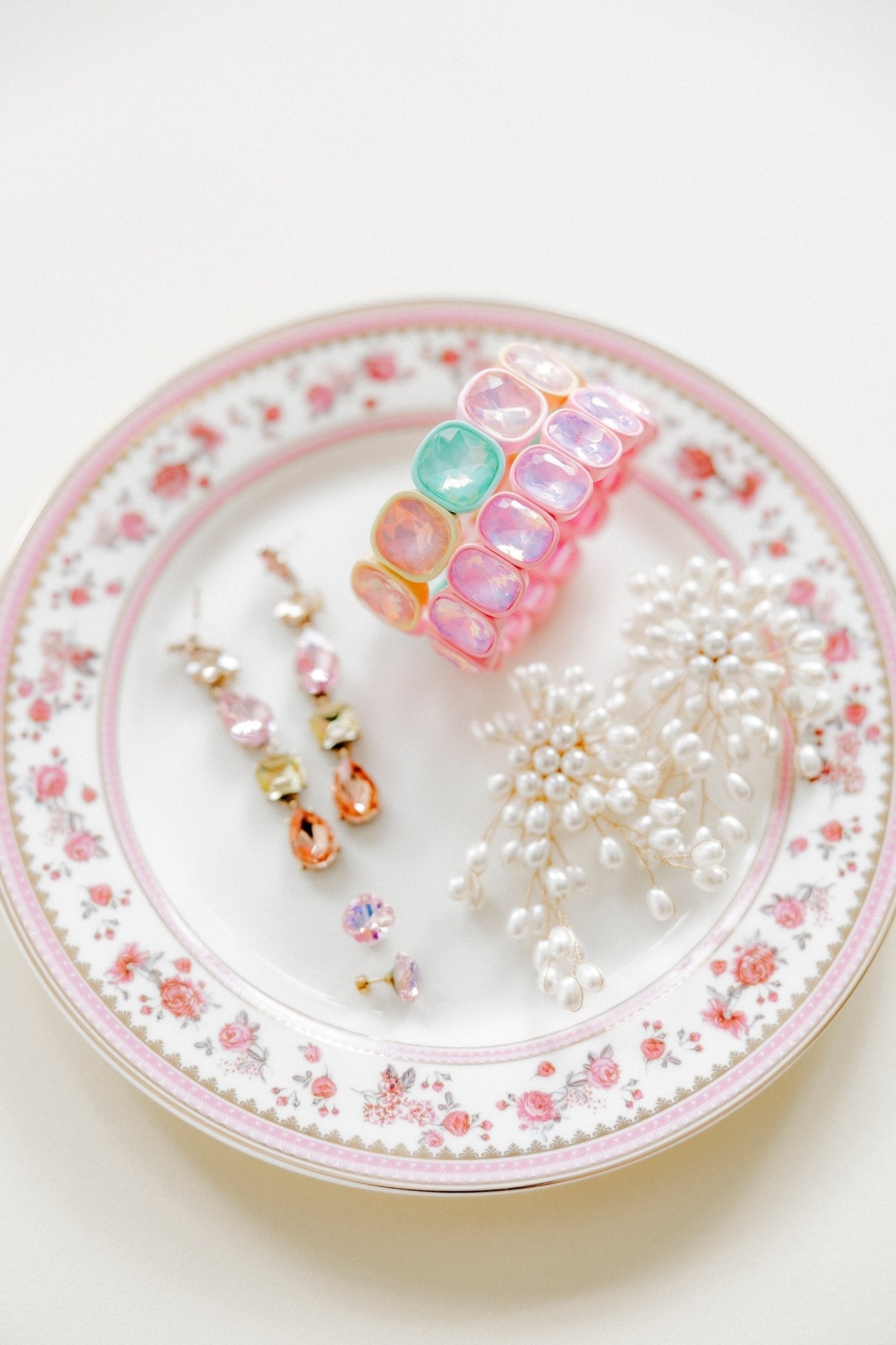 Bracelet - Candy Gem Oval Light Pink