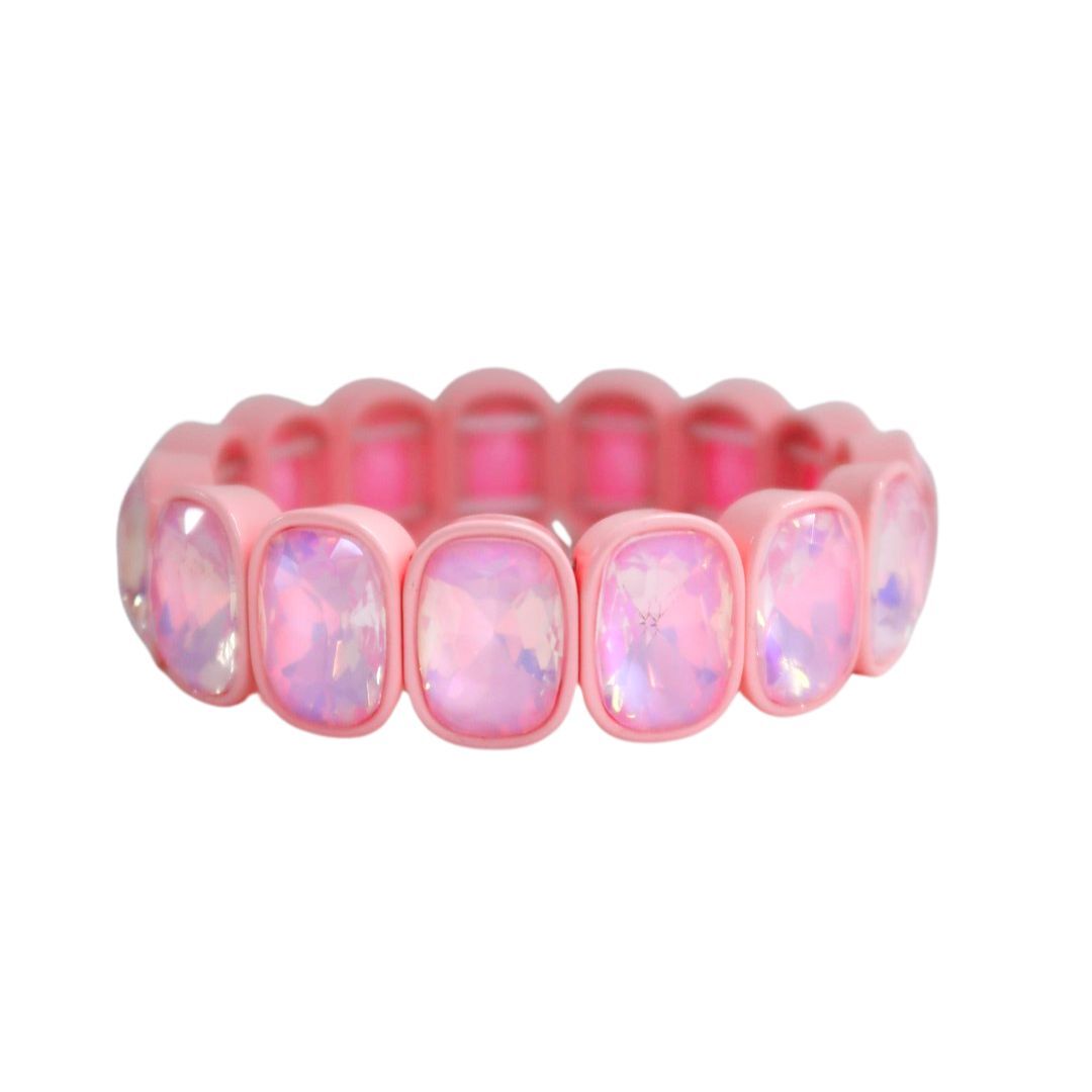 Bracelet - Candy Gem Oval Light Pink