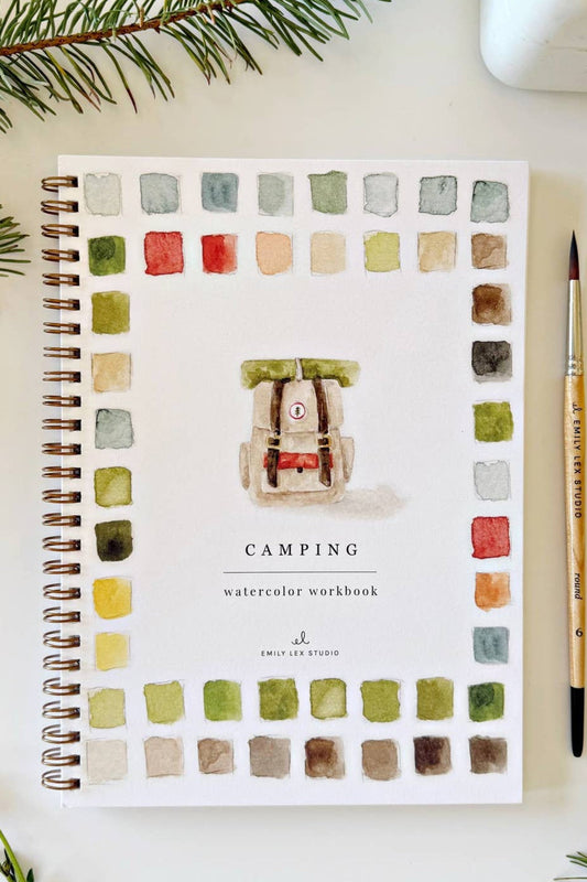 Camping Watercolor Workbook
