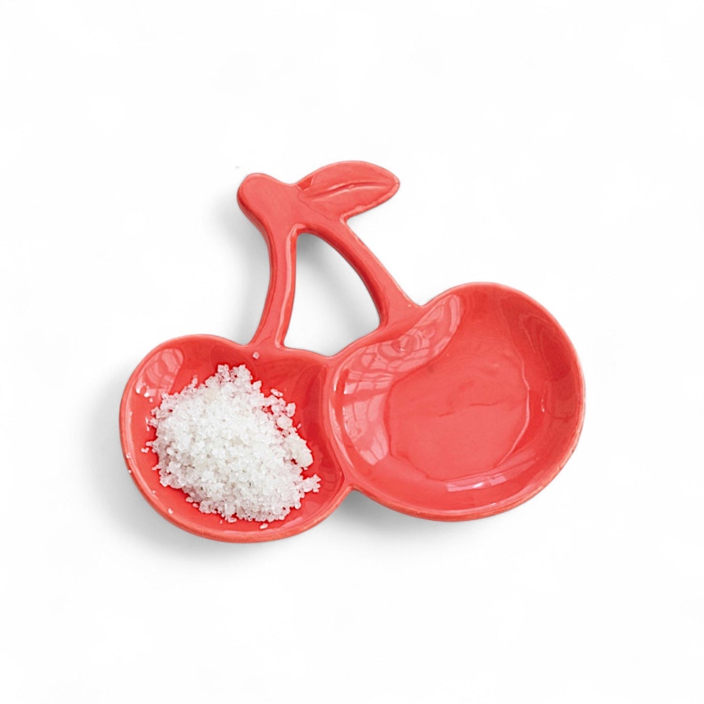 Cherry Shaped Red Ceramic Dish