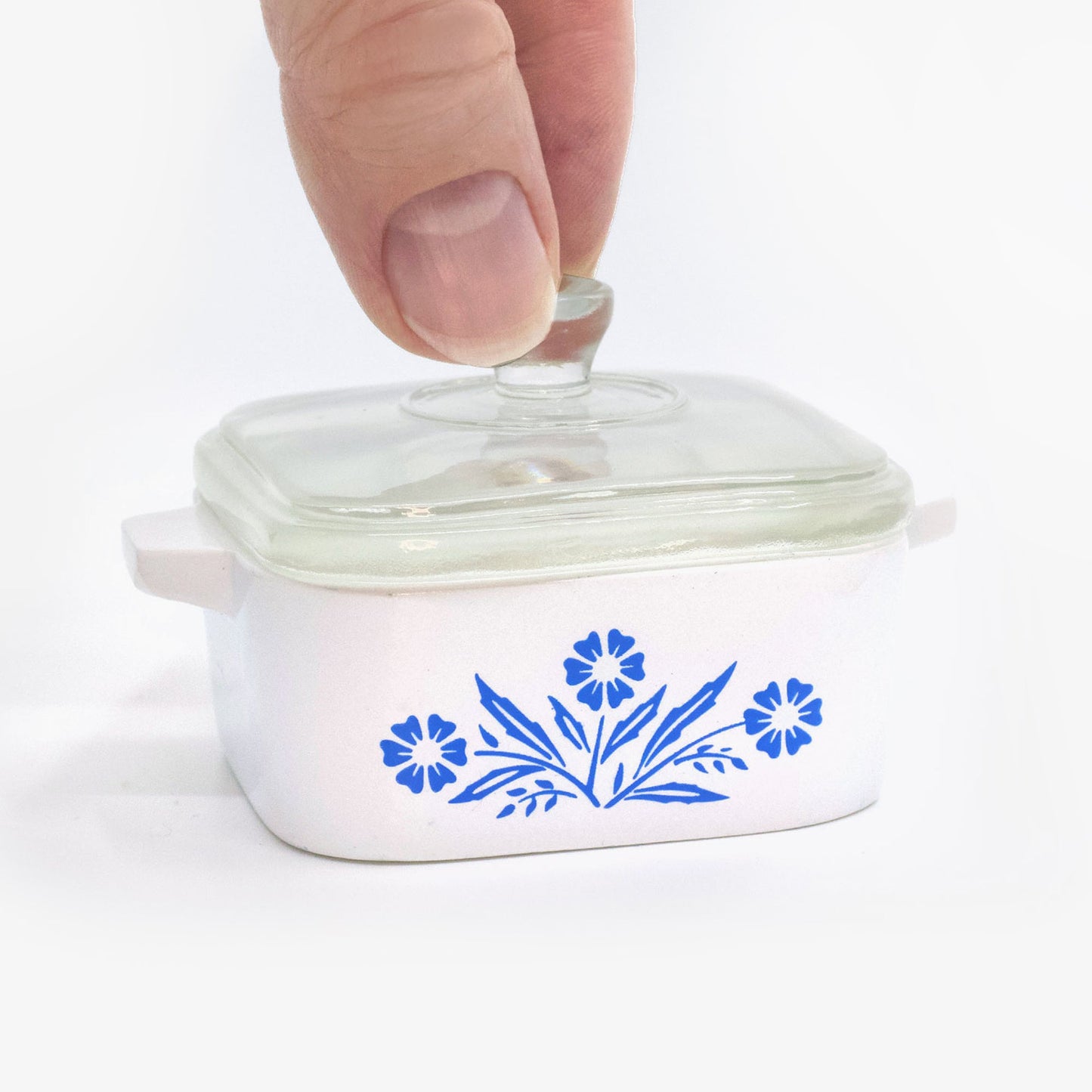 Mini Cornflower Trinket Box – Corning Ware–Inspired Casserole