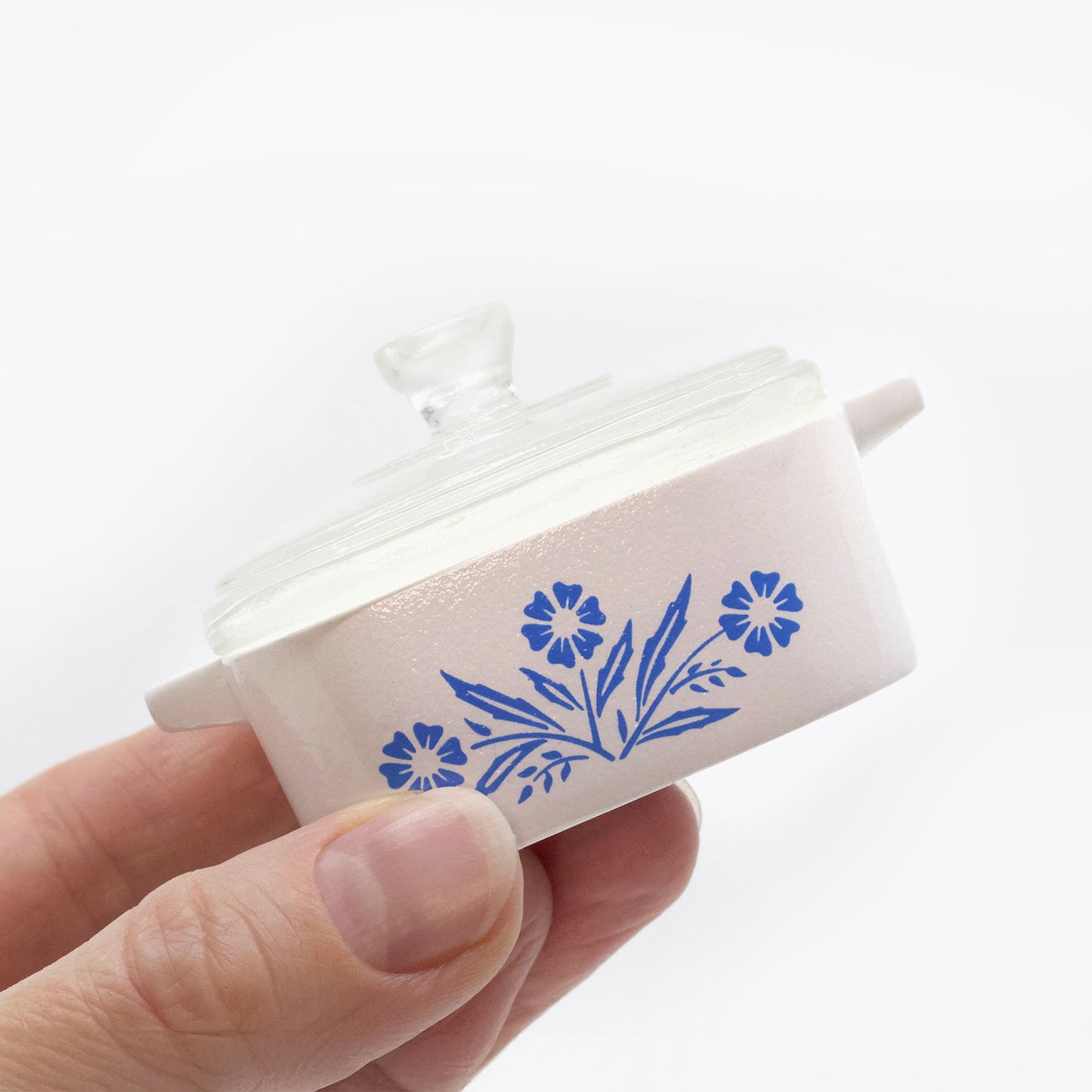 Mini Cornflower Trinket Box – Corning Ware–Inspired Casserole