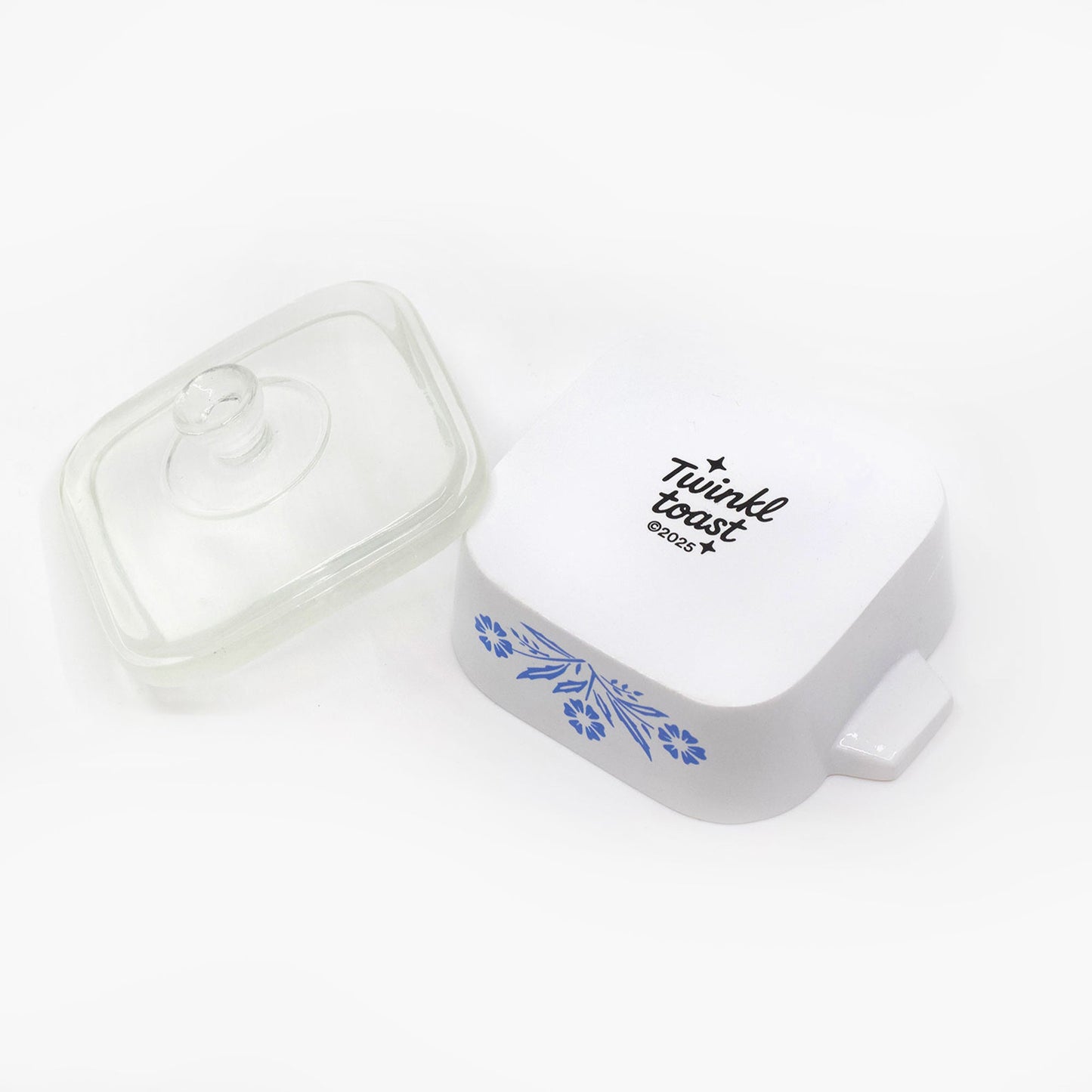 Mini Cornflower Trinket Box – Corning Ware–Inspired Casserole