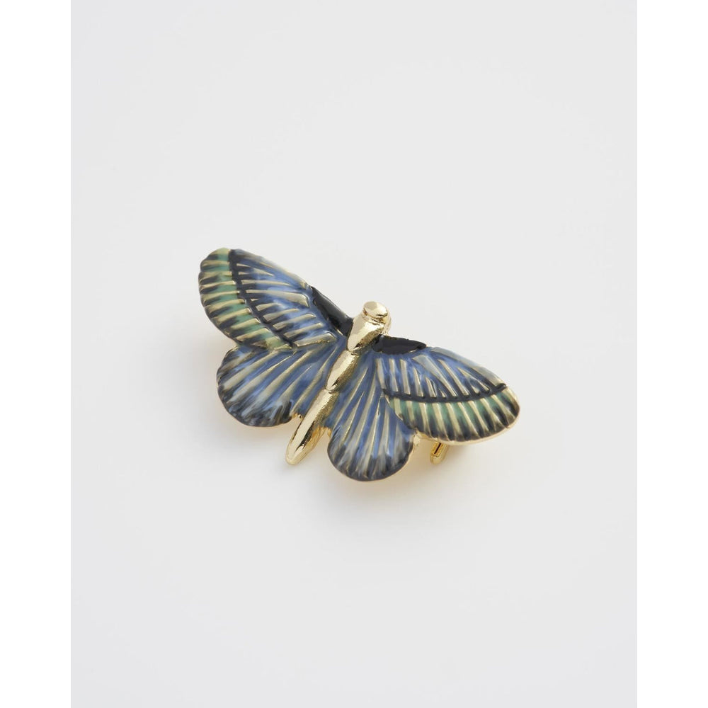 Deco Butterfly Brooch Blue by Fable England