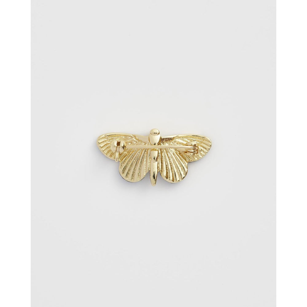 Deco Butterfly Brooch Blue by Fable England