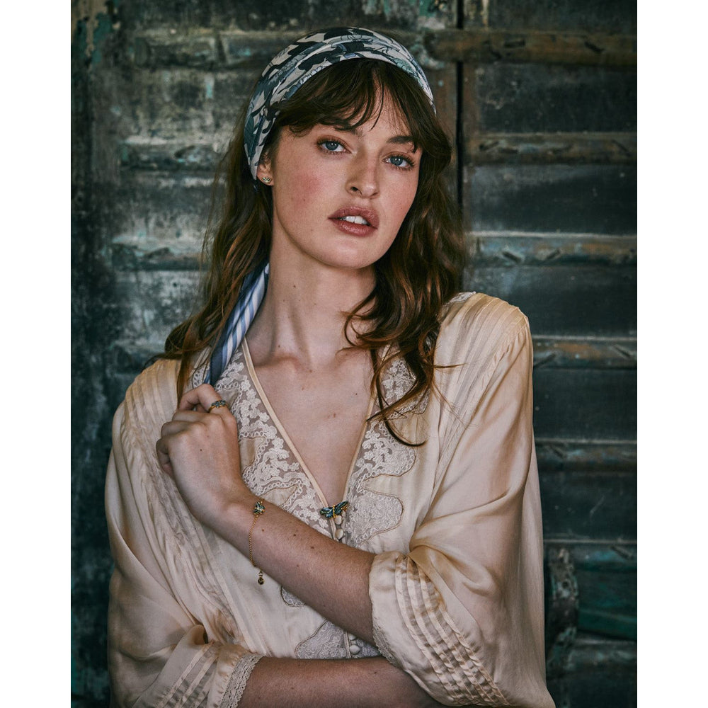 Deco Butterfly Brooch Blue by Fable England