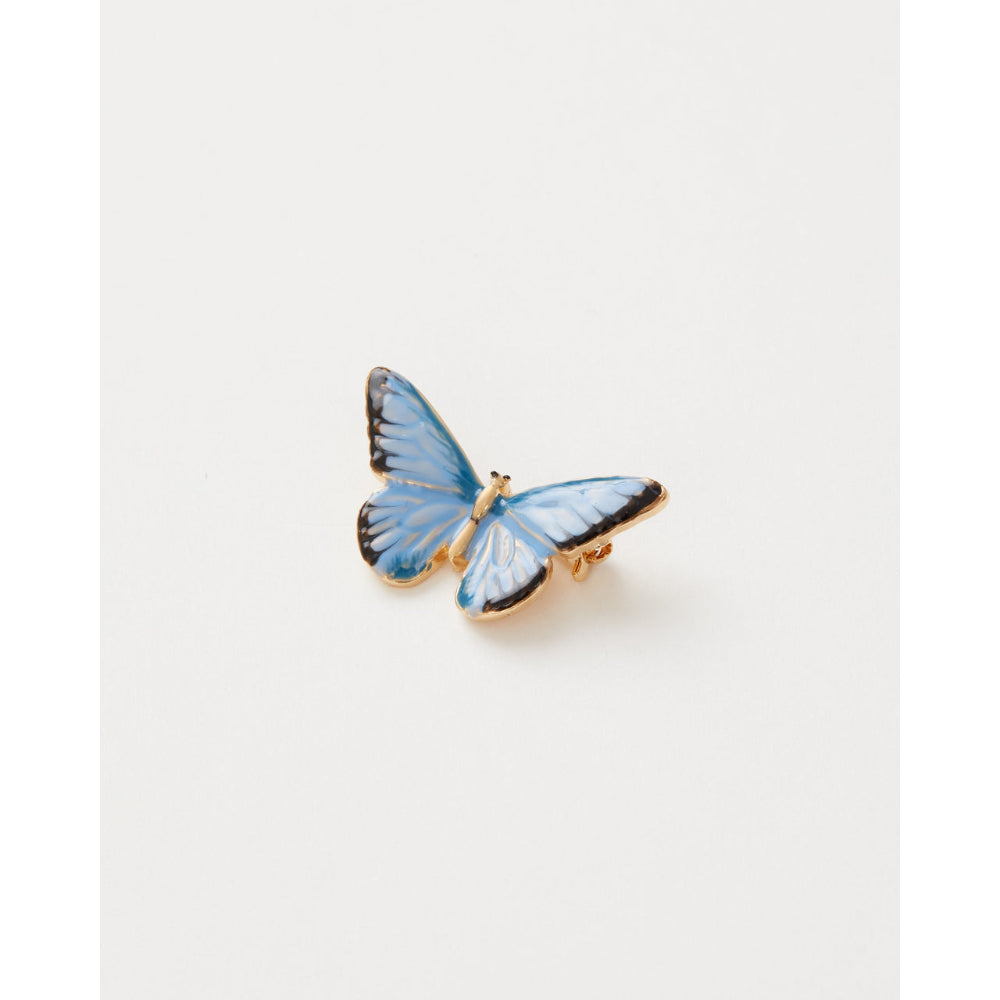 Enamel Blue Butterfly Brooch by Fable England