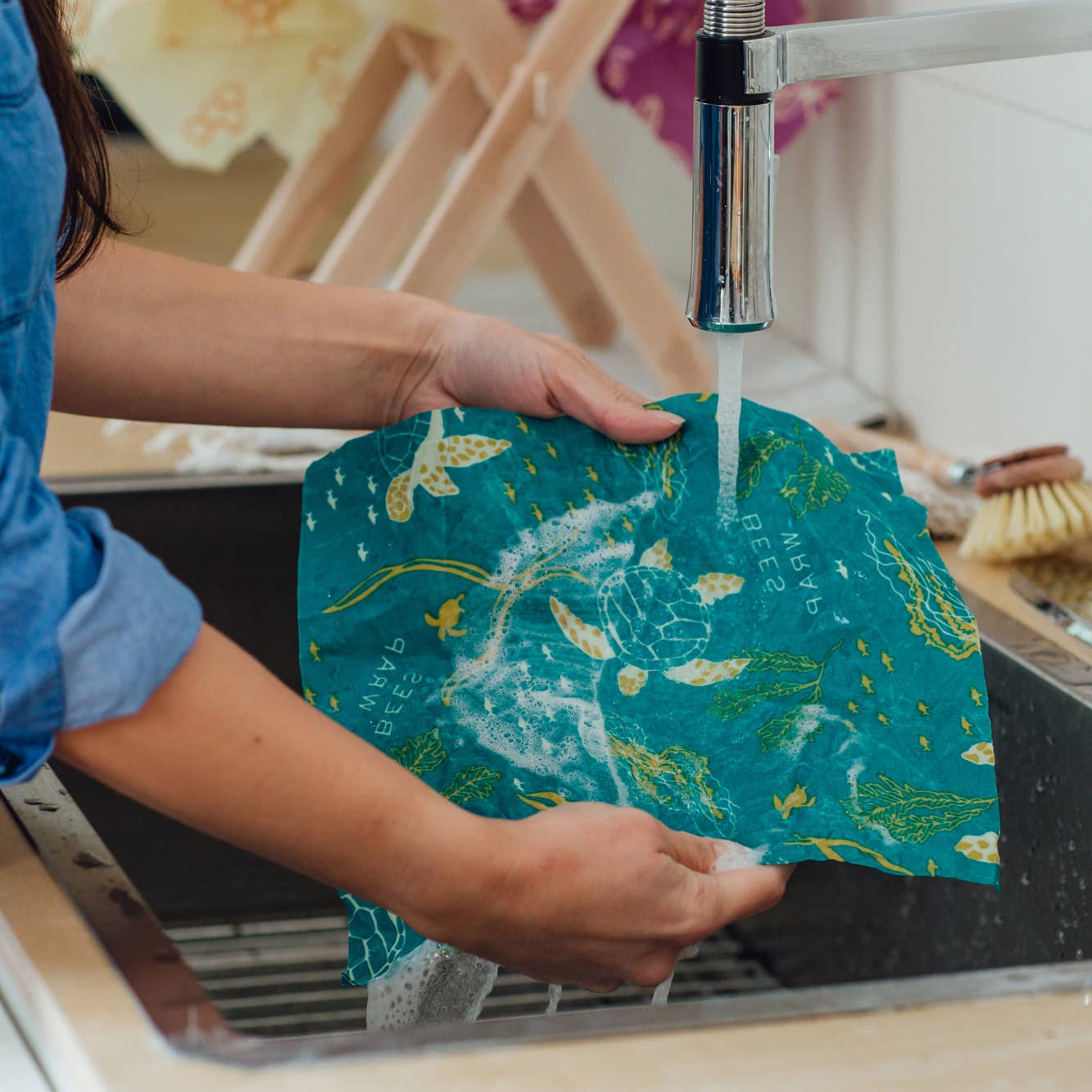 Bee's Wrap - Bread Wrap - Oceans Print