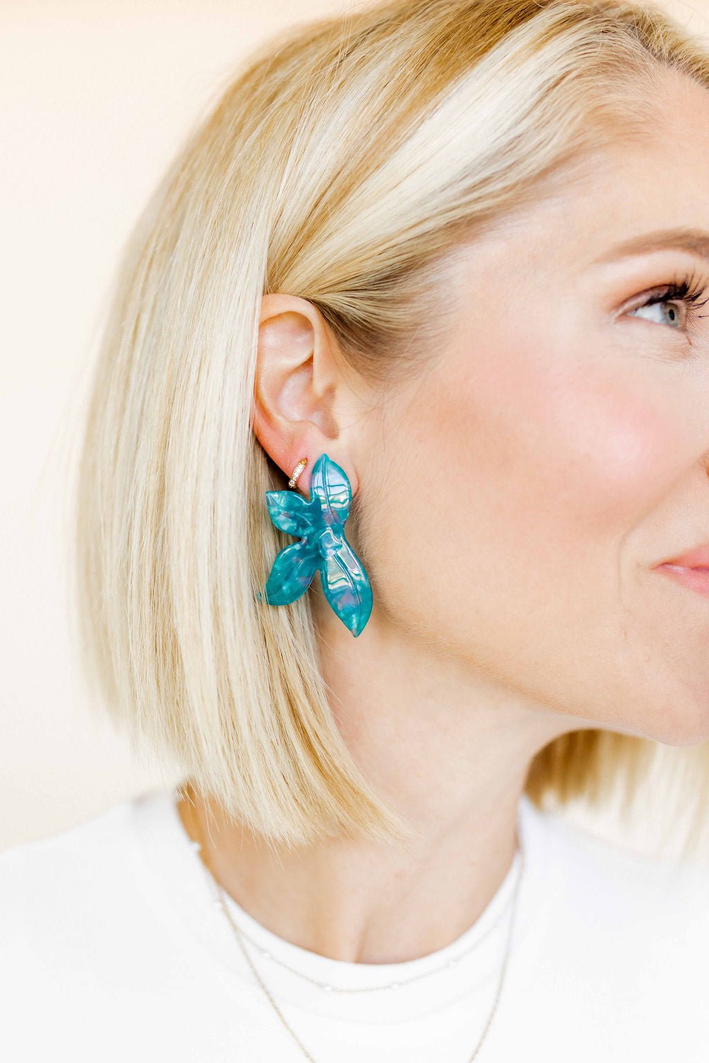 Fern Statement Earrings - Mystic Lagoon