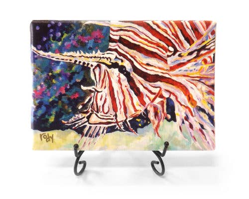Lionfish Mini Giclee- Coastal Artwork by Kim Rody