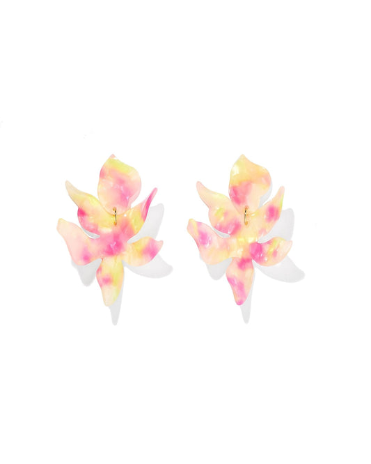 Flora Statement Earrings - Cherry Limeade