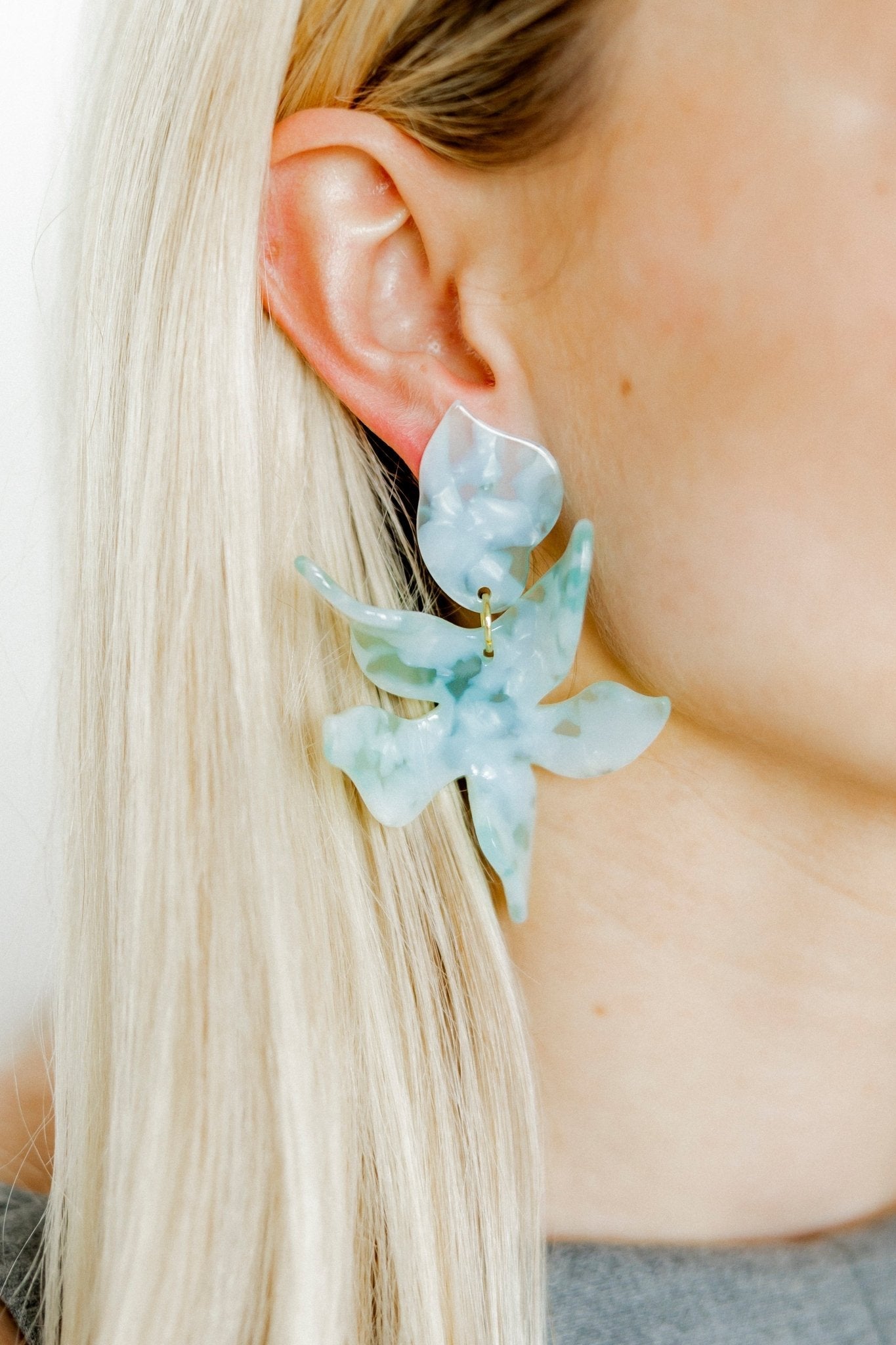 Flora Statement Earrings - Jelly Mint