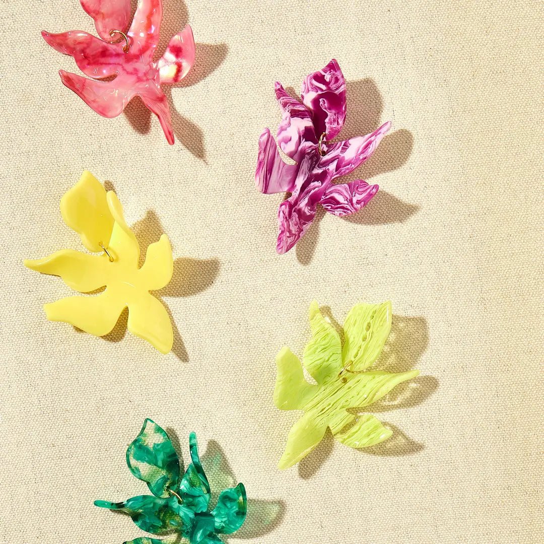 Flora Statement Earrings - Pink Spritz