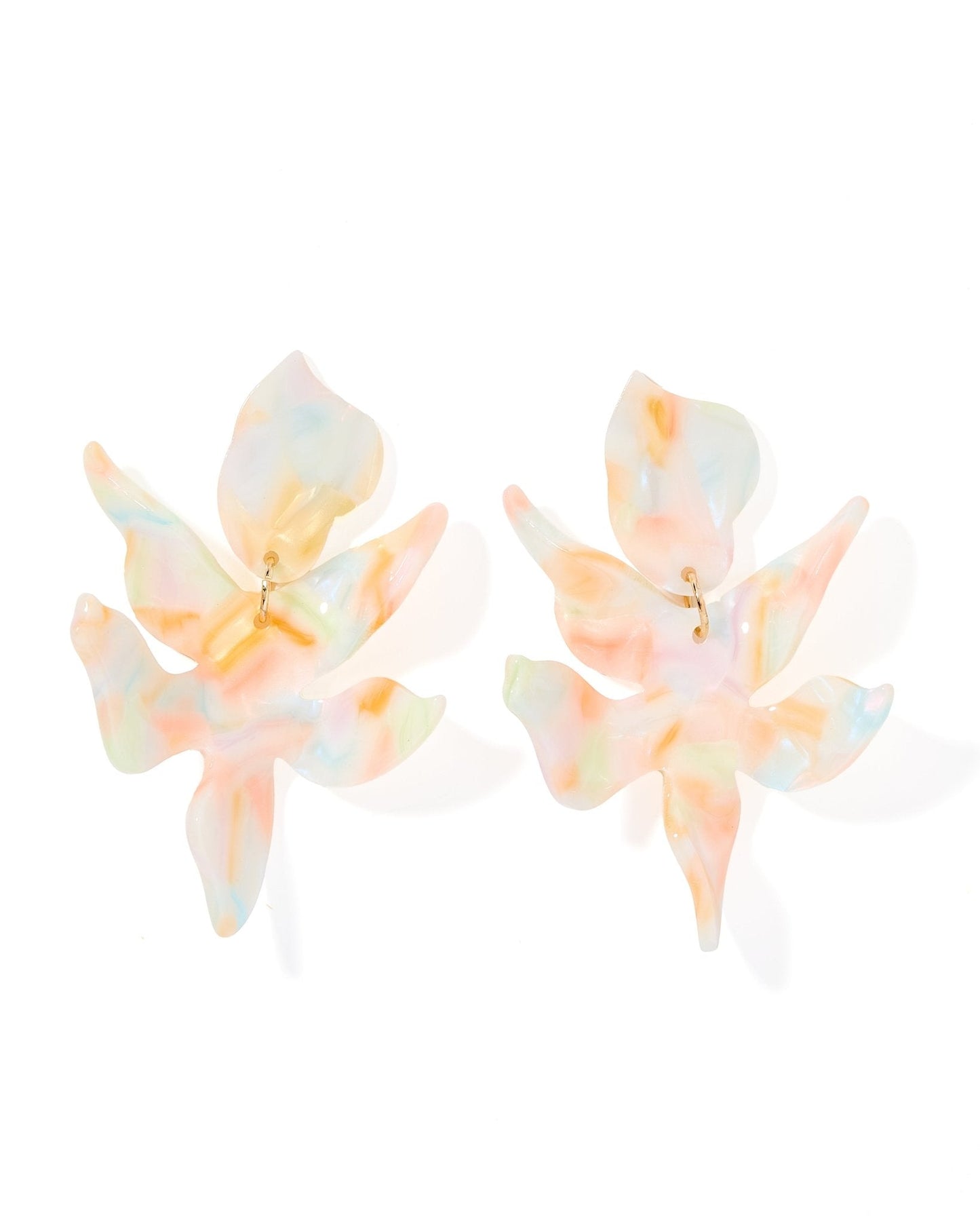 Flora Statement Earrings - Rainbow Sherbert