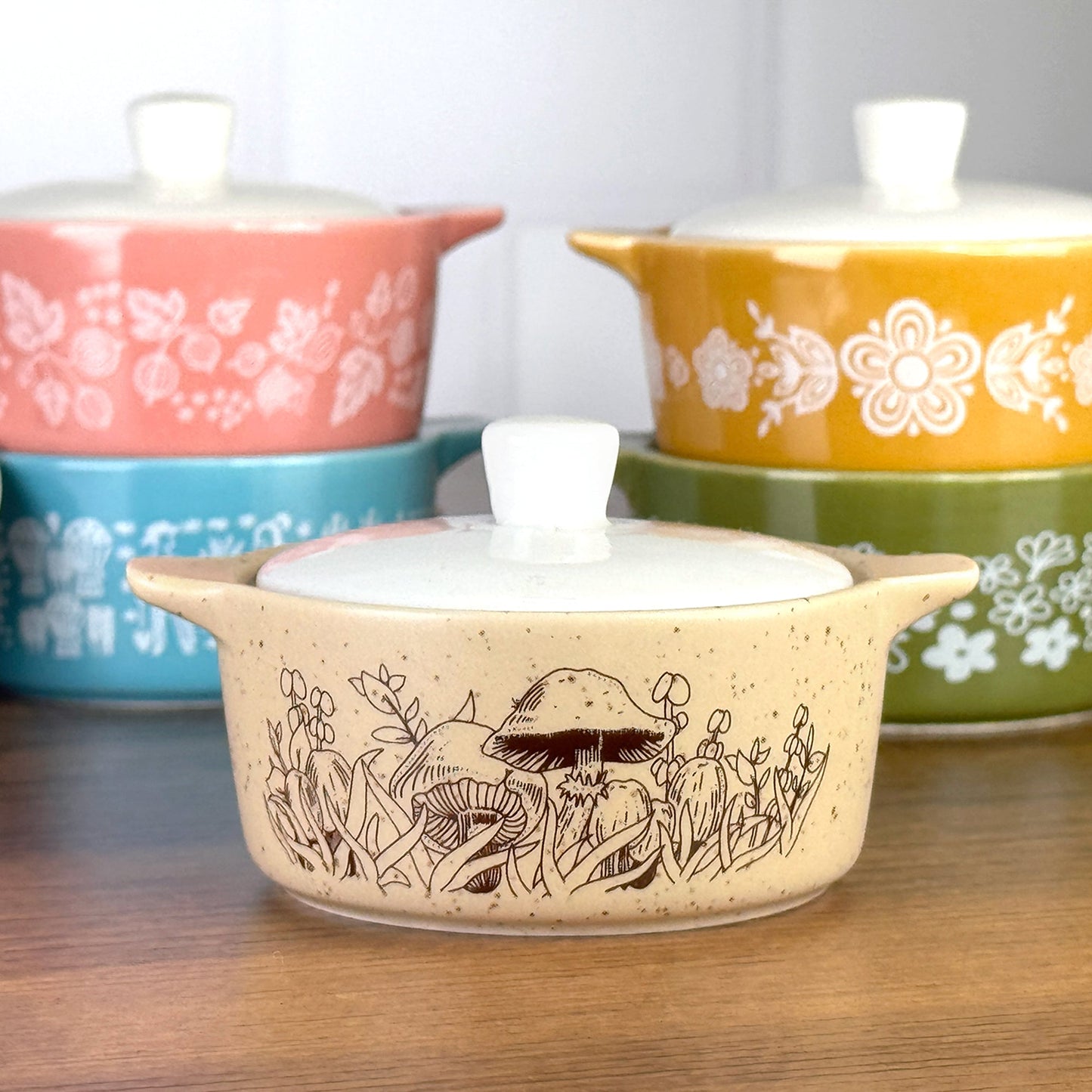 Pyrex-Inspired Forest Fancies Casserole Ceramic Trinket Box