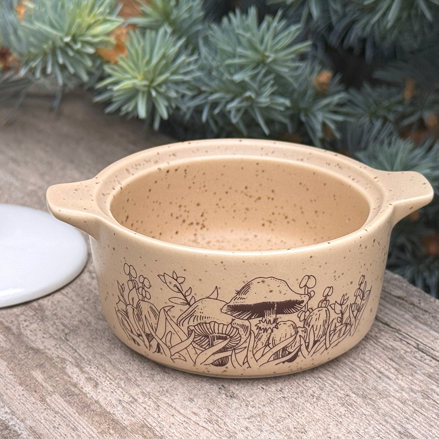 Pyrex-Inspired Forest Fancies Casserole Ceramic Trinket Box