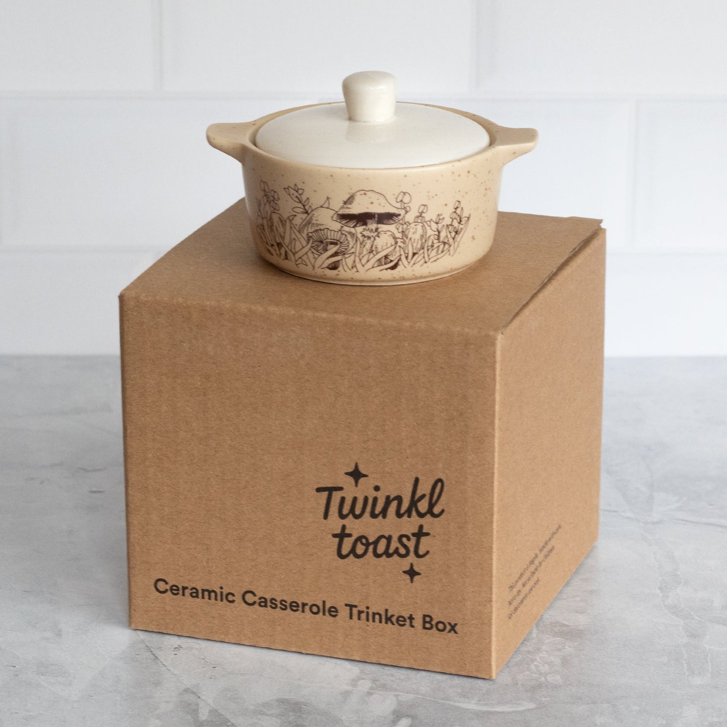 Pyrex-Inspired Forest Fancies Casserole Ceramic Trinket Box