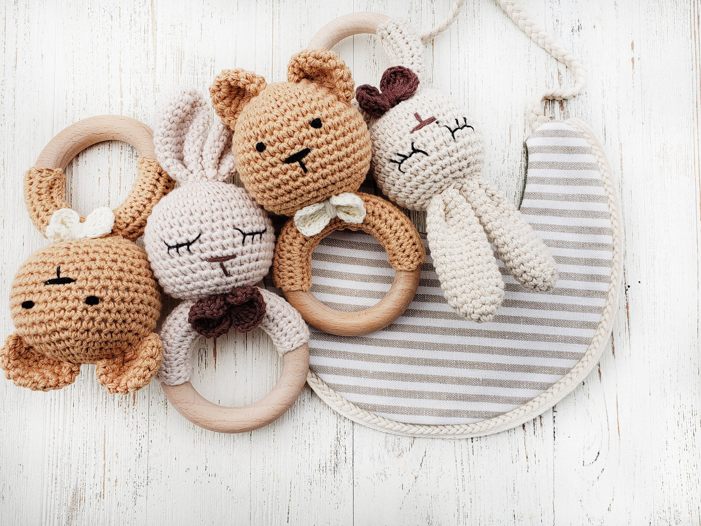 Crochet Animal Rattle Teether