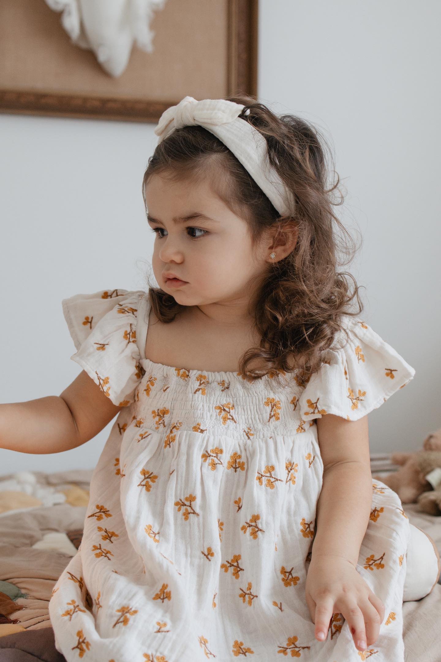 Haven | Organic Muslin Flare Dress | Ecru