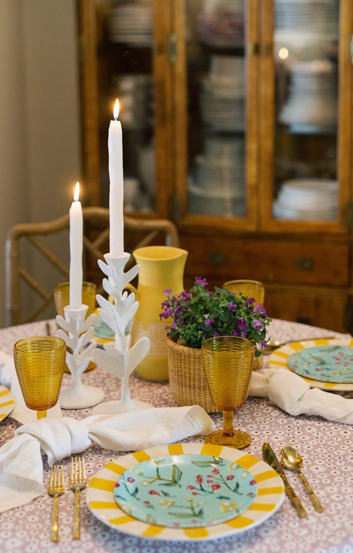 Set of Honeysuckle China Plates (Set of 2, 4 or 8)