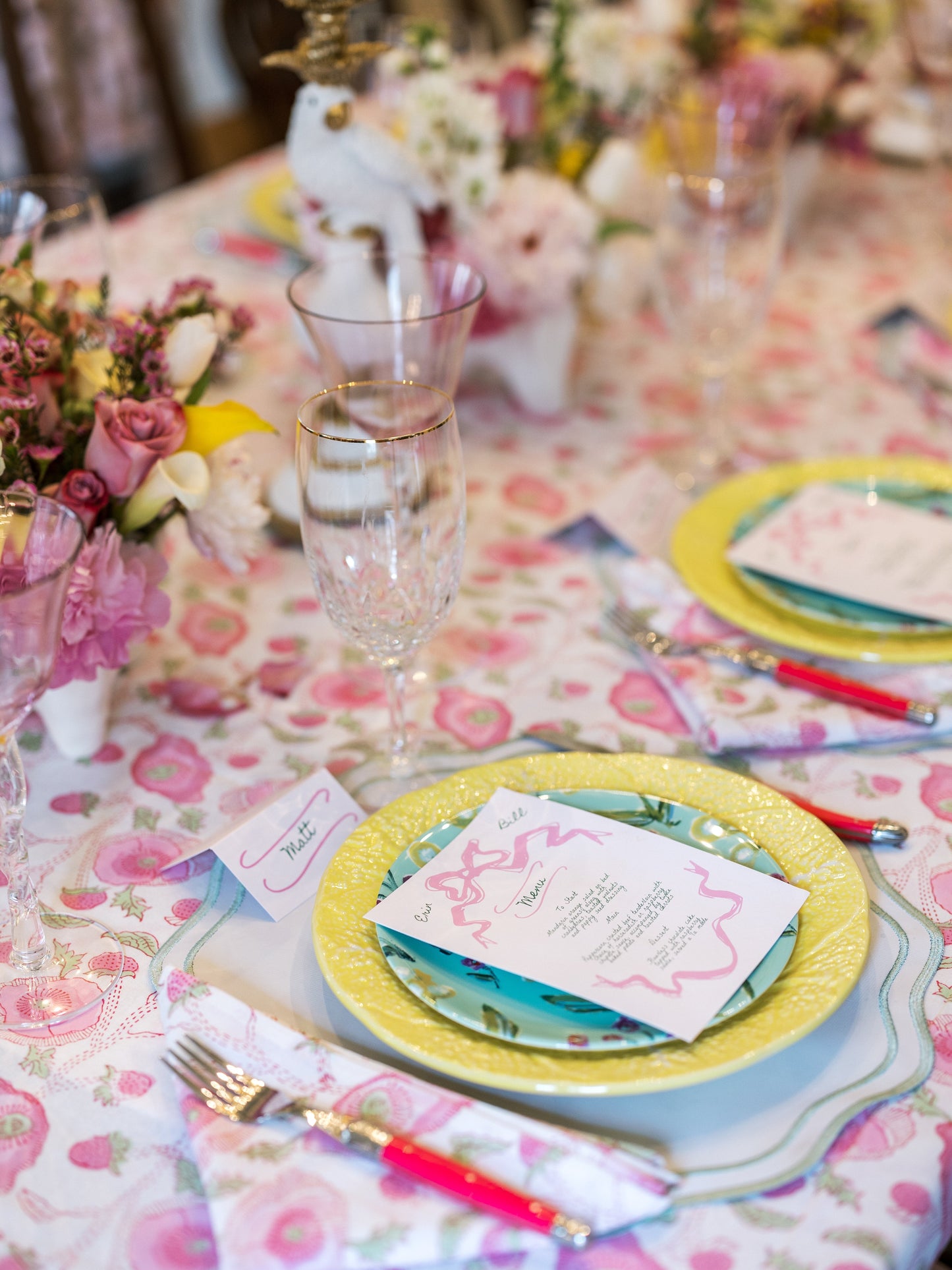 Set of Honeysuckle China Plates (Set of 2, 4 or 8)