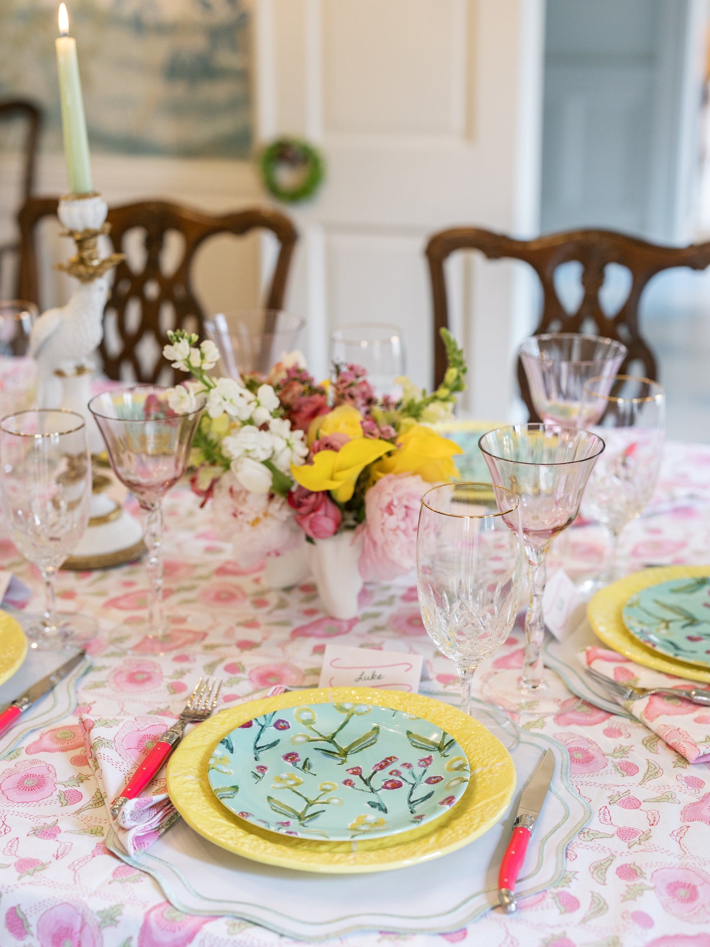 Set of Honeysuckle China Plates (Set of 2, 4 or 8)