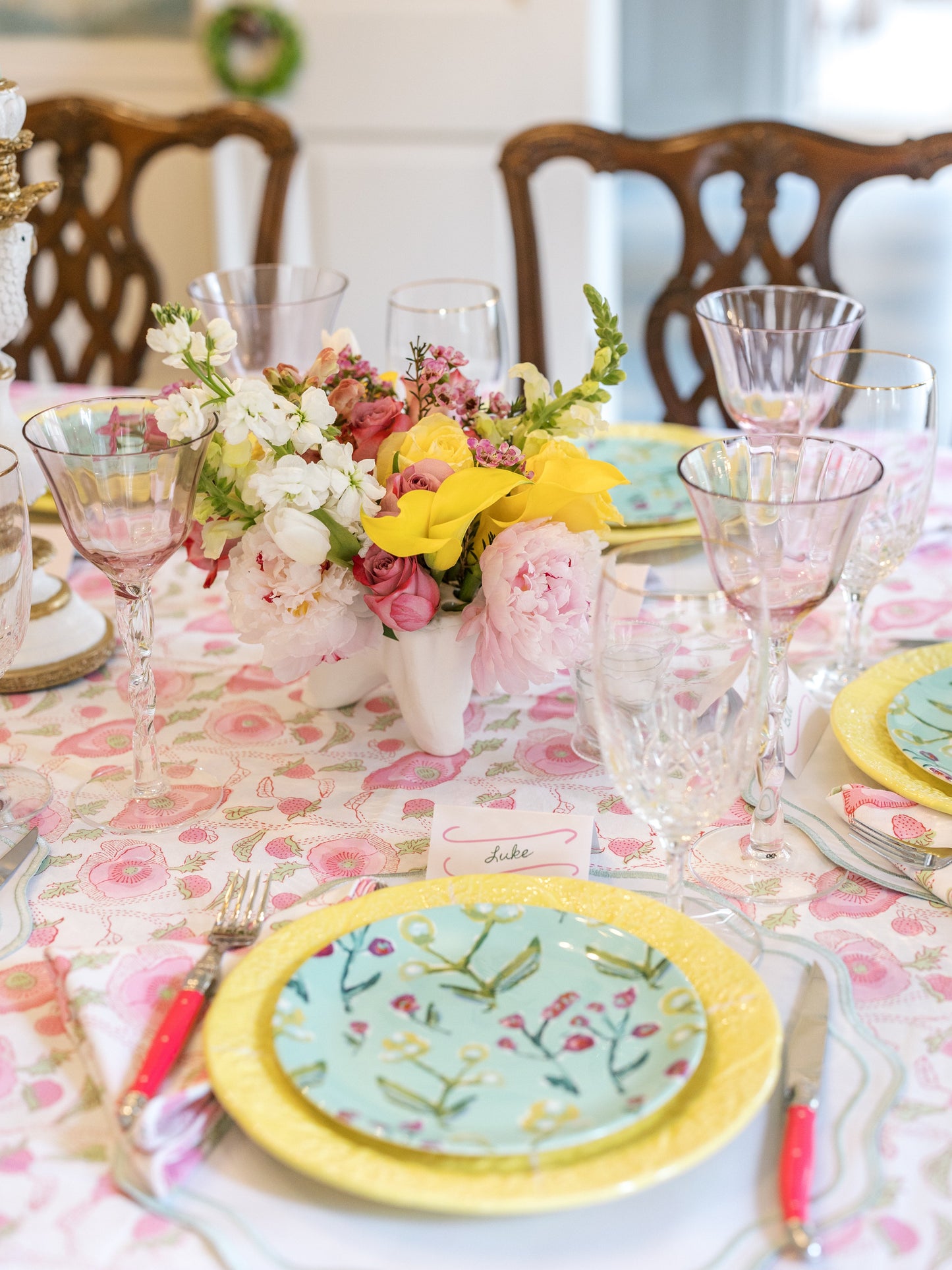 Set of Honeysuckle China Plates (Set of 2, 4 or 8)