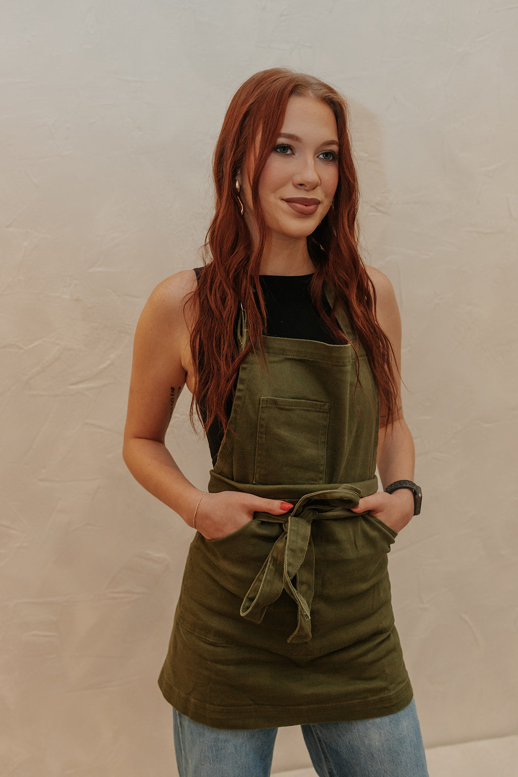 Olive Green Apron