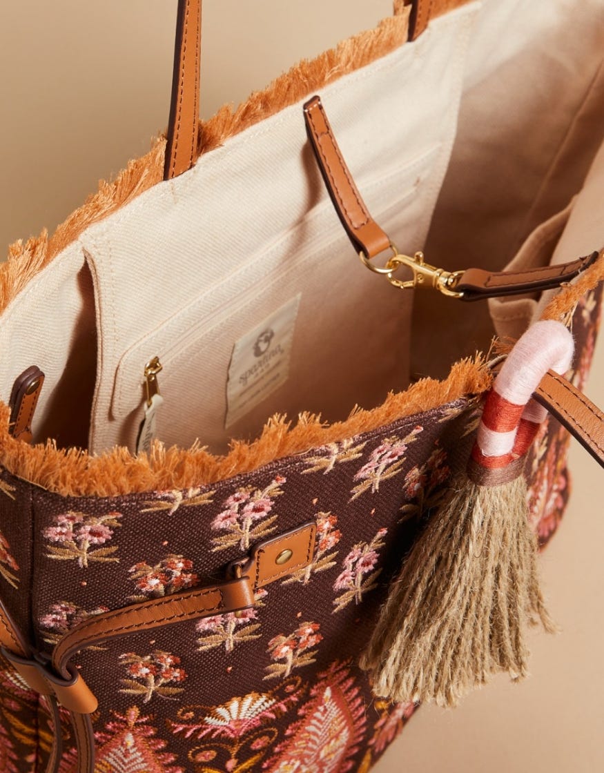 Jetsetter Tote - Pink House Boho Paisley