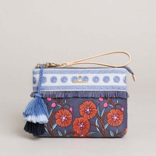 Maci Wristlet - Oyster Factory Floral Sprigs