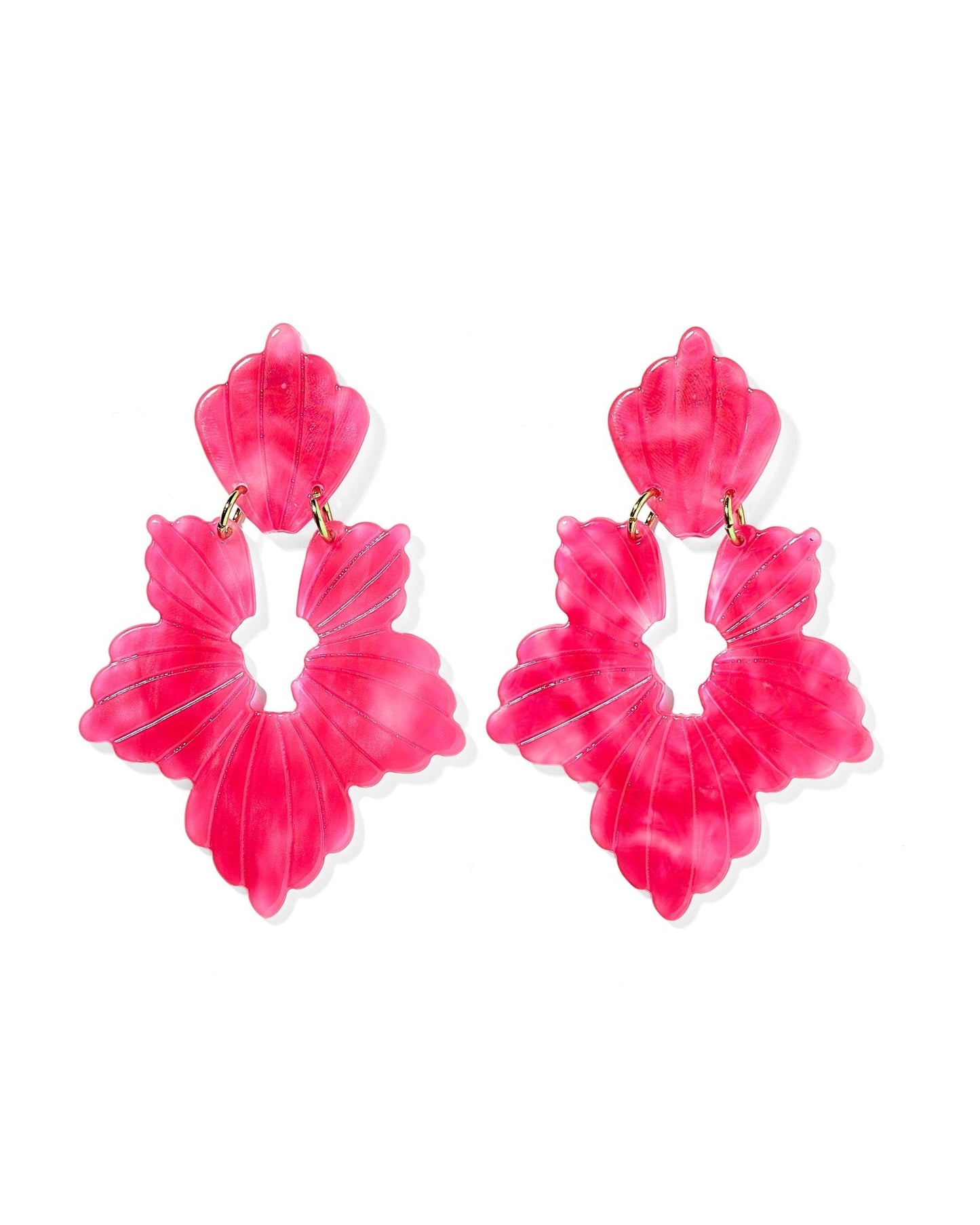 Michelle Statement Earrings - Cosmic Pink