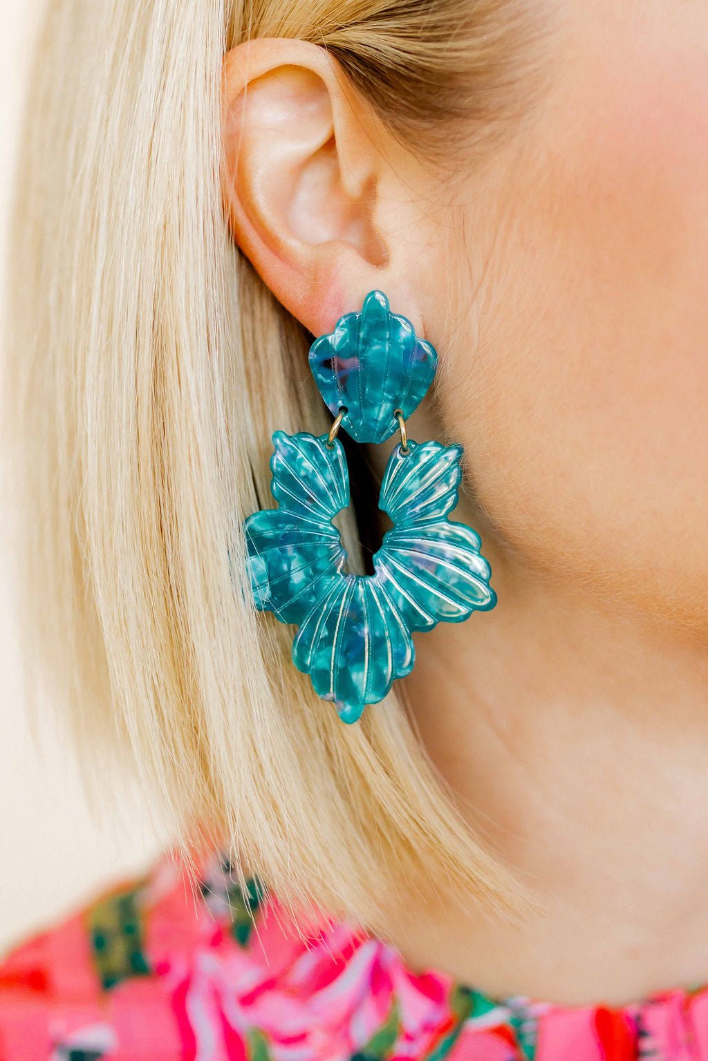 Michelle Statement Earrings - Mystic Lagoon