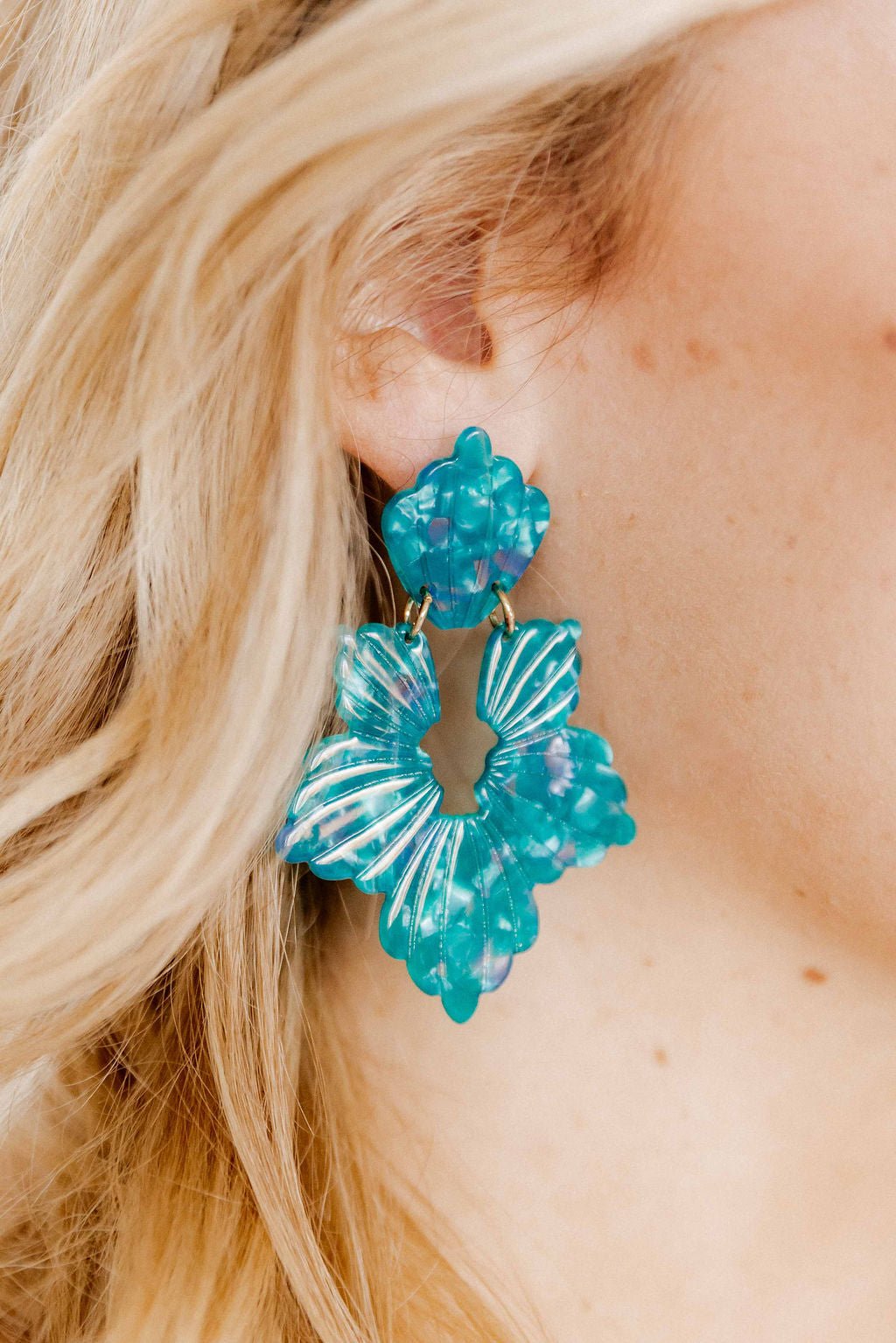 Michelle Statement Earrings - Mystic Lagoon