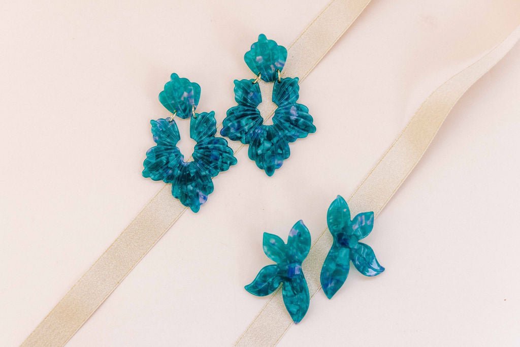 Michelle Statement Earrings - Mystic Lagoon