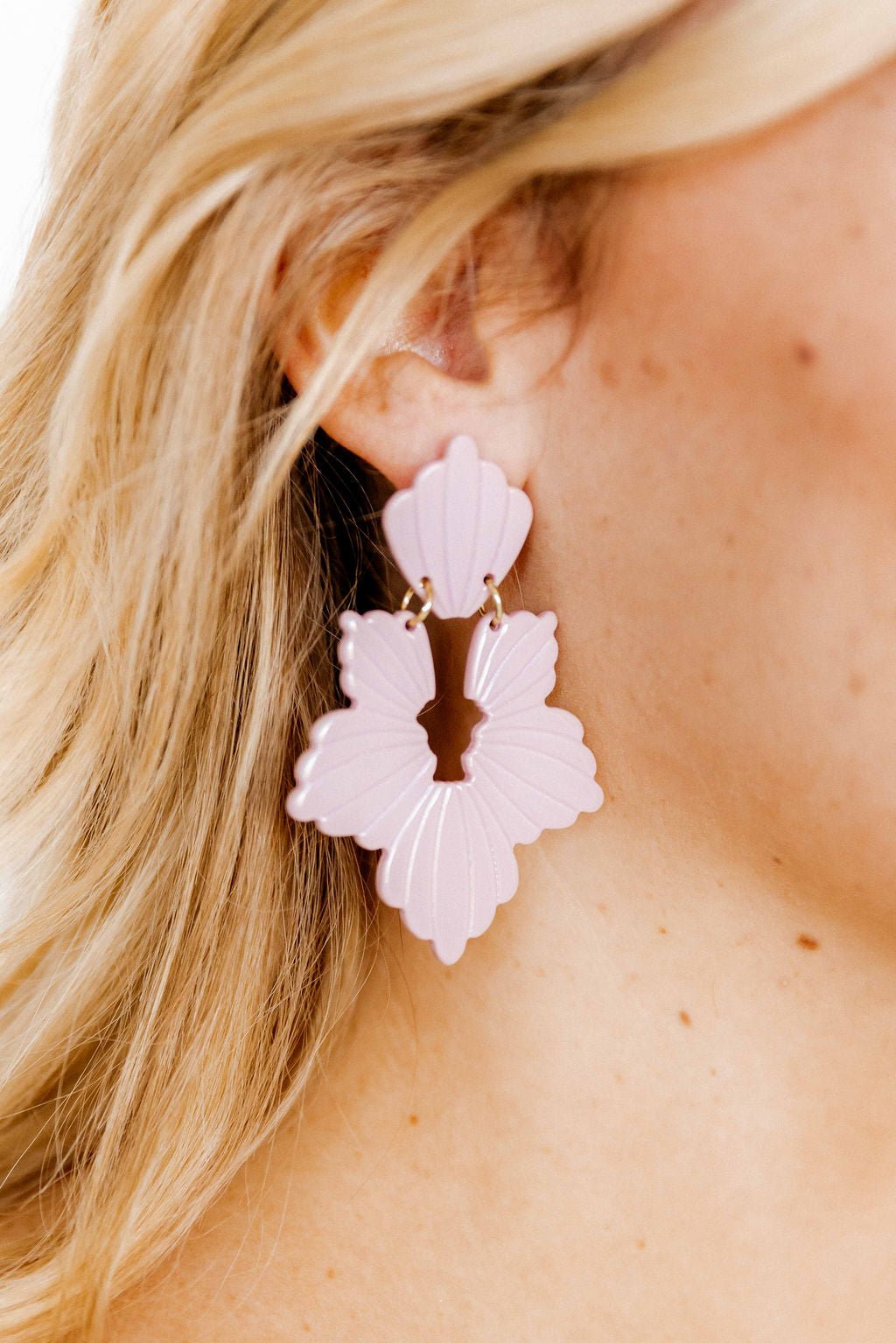 Michelle Statement Earrings - Vintage Rose