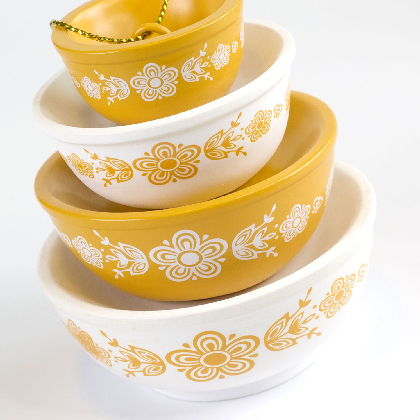 Mini Pyrex-Inspired Bowl Ornament | Retro Christmas Tree Decor
