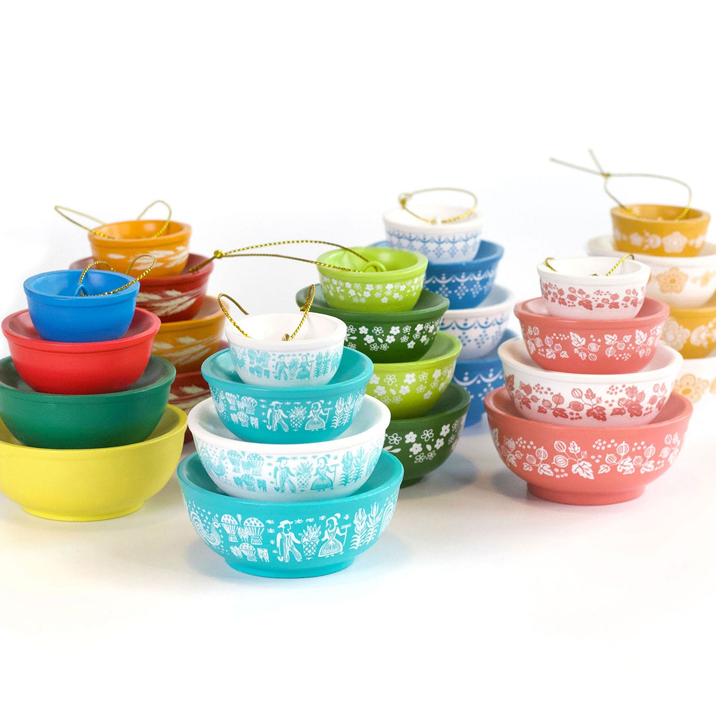 Mini Pyrex-Inspired Bowl Ornament | Retro Christmas Tree Decor