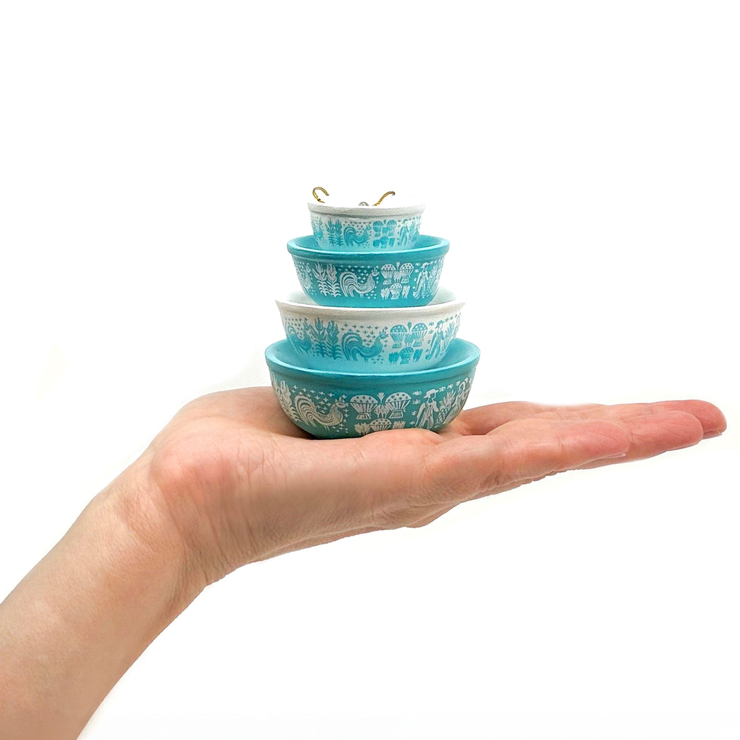 Mini Pyrex-Inspired Bowl Ornament | Retro Christmas Tree Decor